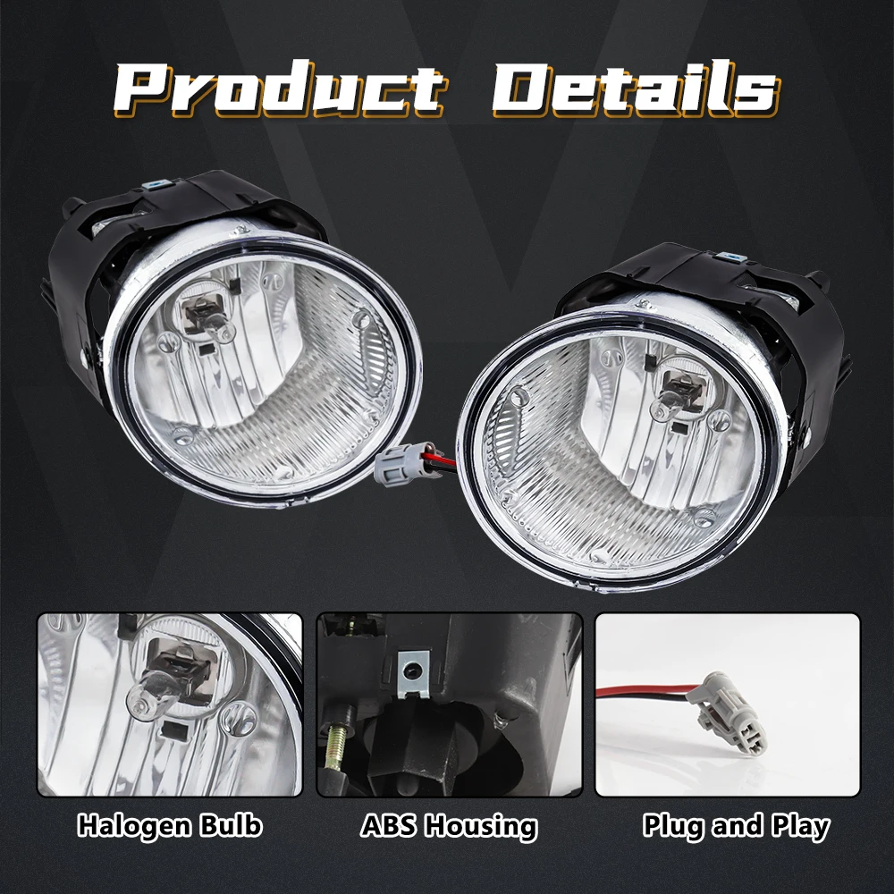 For Nissan Sentra Frontier Xterra Maxima Navara X-trail Xtrail 2000 2001 2002 2003 2004 Fog Lights Halogen Car Headlights  2PCs