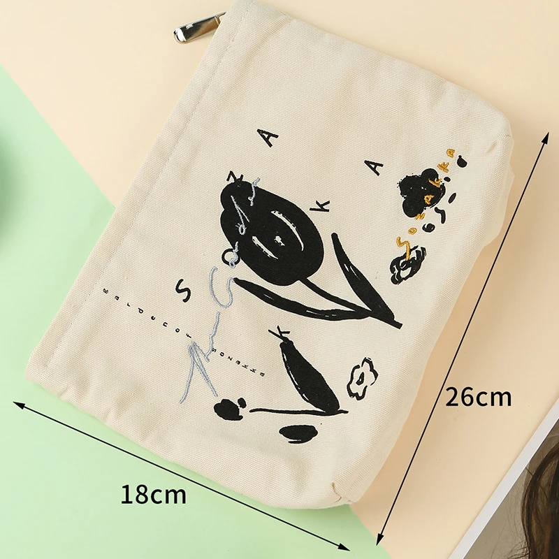 Large Capacity Portable Tulip Print Pattern Makeup Bag Clutch Cosmetic Organizer Travel Wash Toiletries Storage Bag Makeup Pouch