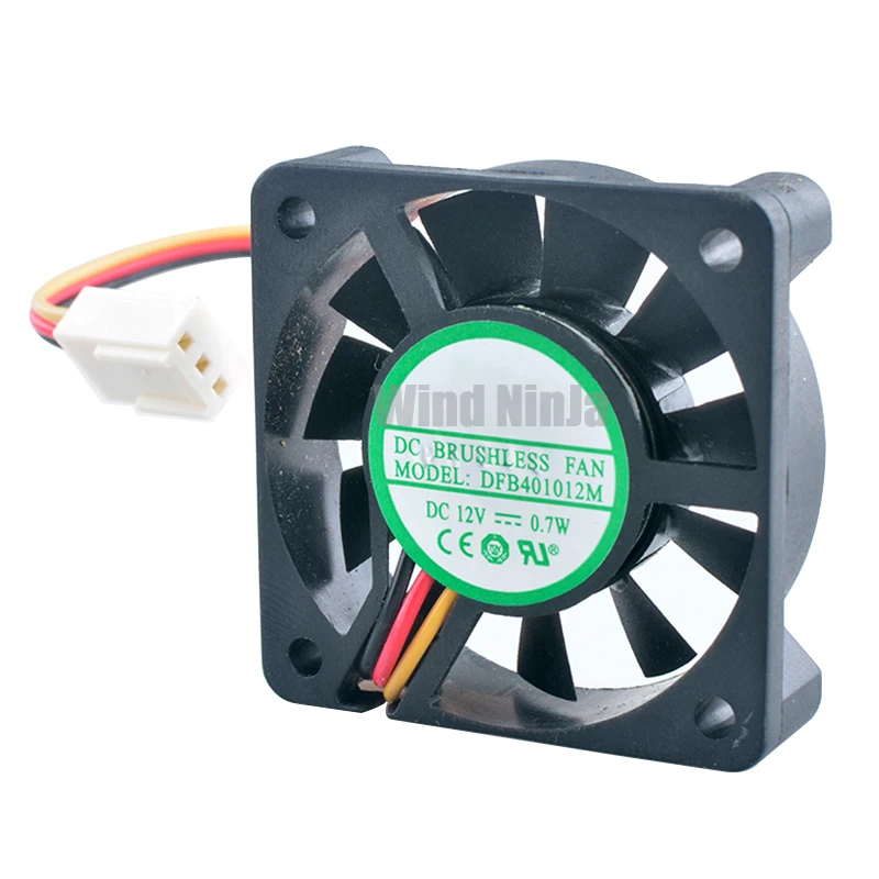 DFB401012M 4cm 40mm fan 40x40x10mm DC12V 0.7W 3pin Dual ball bearing cooling fan for microcomputer CPU