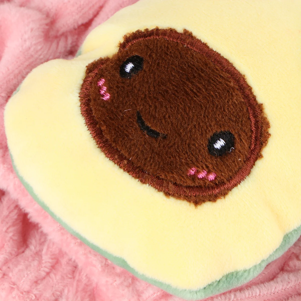 

2Pcs Avocado Design Elastic Makeup Headbands Comfortable Facial Hair Bands for Spa Washing Face Hair Accessories Pink