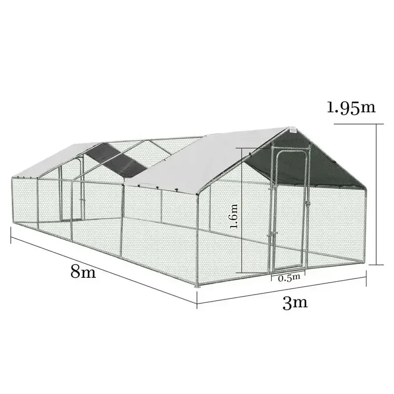 Manufacture Wholesaler Farm Large Metal Hen House Cage Run Cheap Chicken Coop For Agriculture Field With Price Costs