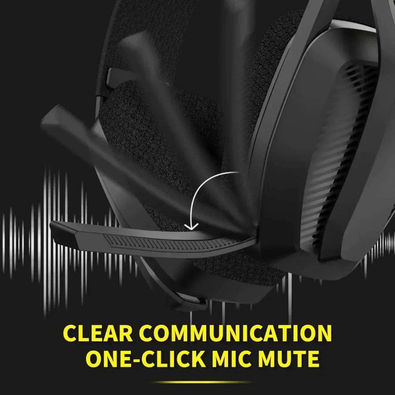 BINNUNE BW06 2,4 GHz Bluetooth-Headsets Gamer mit Mikrofon Drahtloser Gaming-Kopfhörer mit Mikrofon für PS5 PS4 PC Mac Playstation – Detail 12
