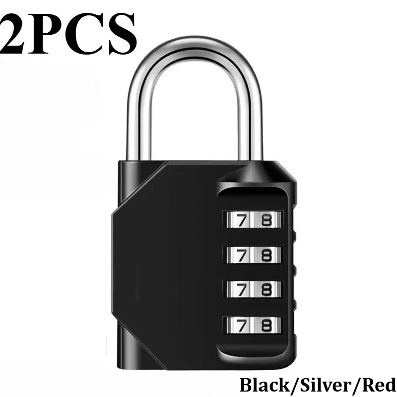 

2PCS 4 Digit Padlock Lock Durable Waterproof Number Locks for Door Suitcase Bag Package Cabinet Locker Window Key Locks