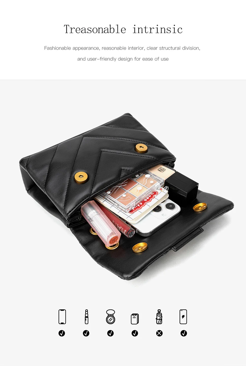 2026 neue modische Ketten-Igel-Umhängetasche für Damen, kleine Tasche, Umschlagtasche, Schultertasche, Crossbody-Tasche – Detail 8