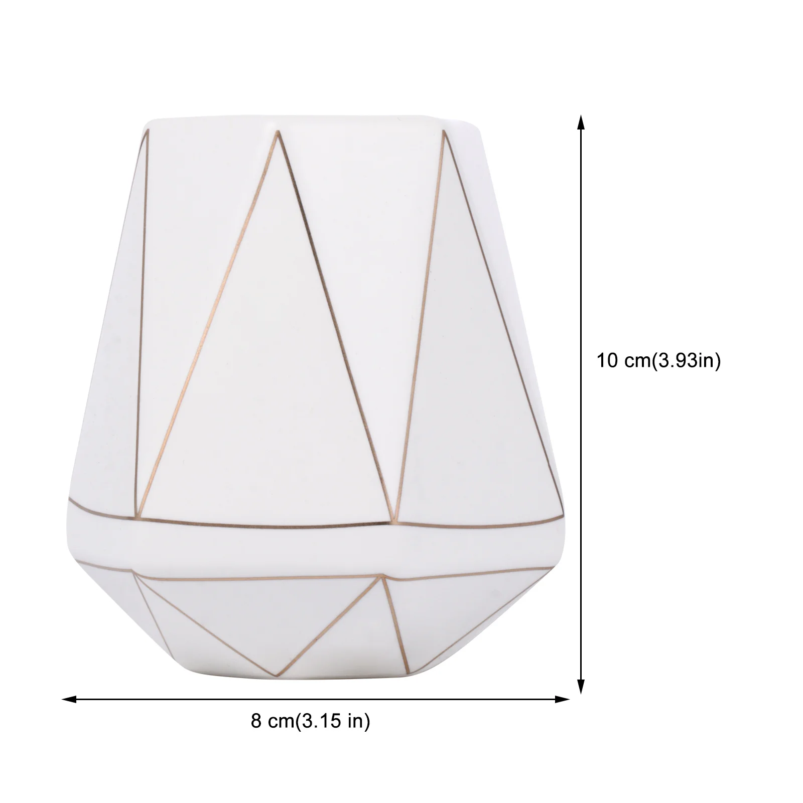 1Pcs Ceramic Pen Holder Geometric Multifunctional Pen Storage Container Brush Organizer for Home Office Desktop Decor