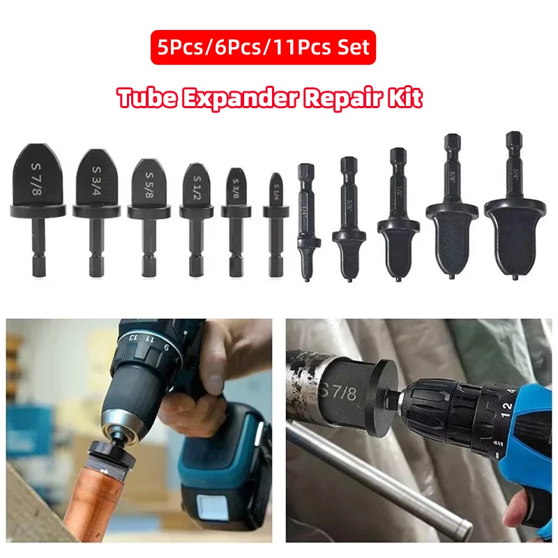 

Obelix Tube Pipe Expander Copper Tube Swaging Tools For Refrigerator Air Conditione Flaring Takeover Tool Hex Shank Repair Kit