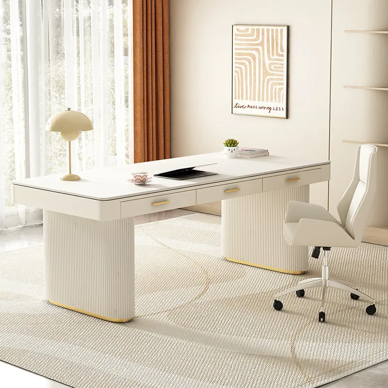 Light Luxury Learning Computer Desk Premium Boss Writing Desk Bedroom Slate  Small Apartment Dining Table Household