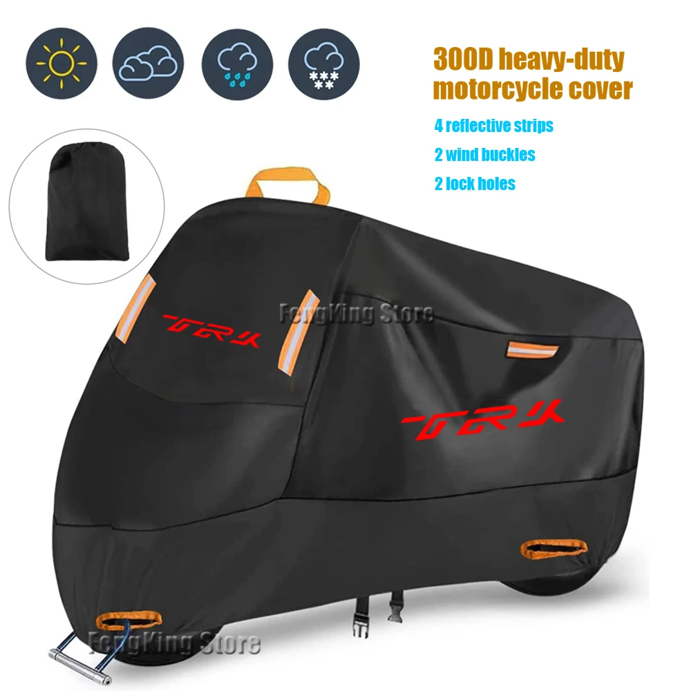 For Benelli TRK 502X Leoncino 500 BJ500 Motorcycle Cover Waterproof Outdoor Motorbike Rain Dustproof Snow Sun UV Protector