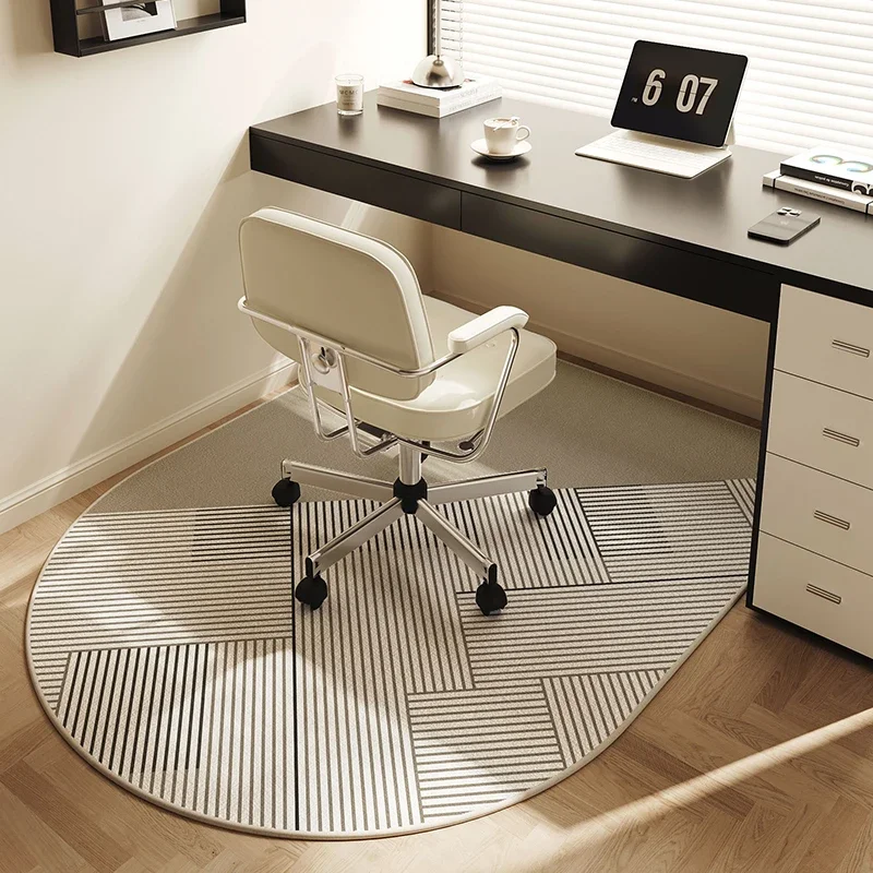 Alfombra de esquina redonda grande para silla, alfombrilla antideslizante para área de estudio, dormitorio, Fondo de TPR, alfombras de mesa de