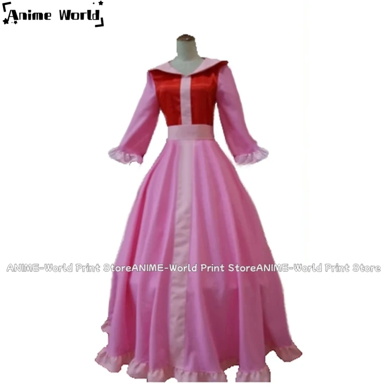 《Custom Size》Belle Princess Pink Cosplay Dress for Dancing Costumes Dress with Cape Christmas Hallowmas