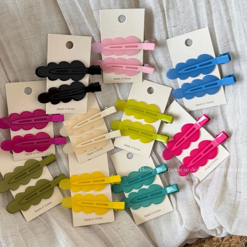 Dopamine Cute Barrettes Colorful Seamless Side Bangs Hair Clips Sophisticated Duckbill Clips Makeup Hair Accessories