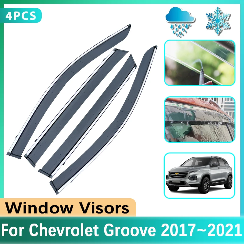 

Car Side Window Visor For Chevrolet Groove Baojun 510 2017~2021 Windshield Rain Sun Guard Cover Deflectors Stickers Accessories