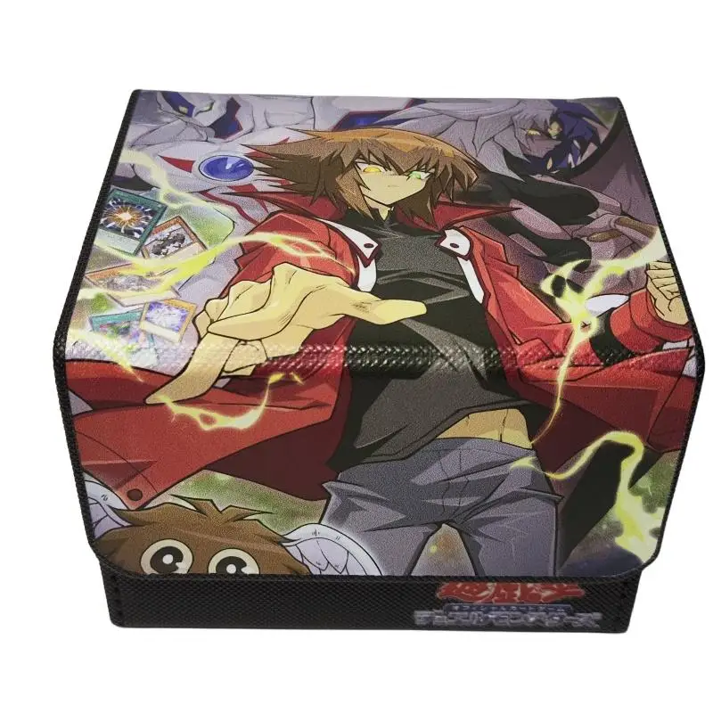 Custodia per carte Yu-Gi-Oh Jaden Yuki Yubel E HERO DIY Action Toy in pelle di alta qualità figure scatola di immagazzinaggio E partizione della