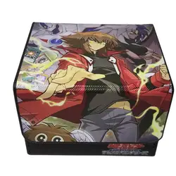 Yu-Gi-Oh Card Case Jaden Yuki Yubel E HERO DIY high quality leather Action Toy Figures Game Collection Storage Box and Partition