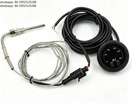 Car modification 52MM ultra-thin circular red LED display screen 0~1800 ℃ exhaust temperature gauge