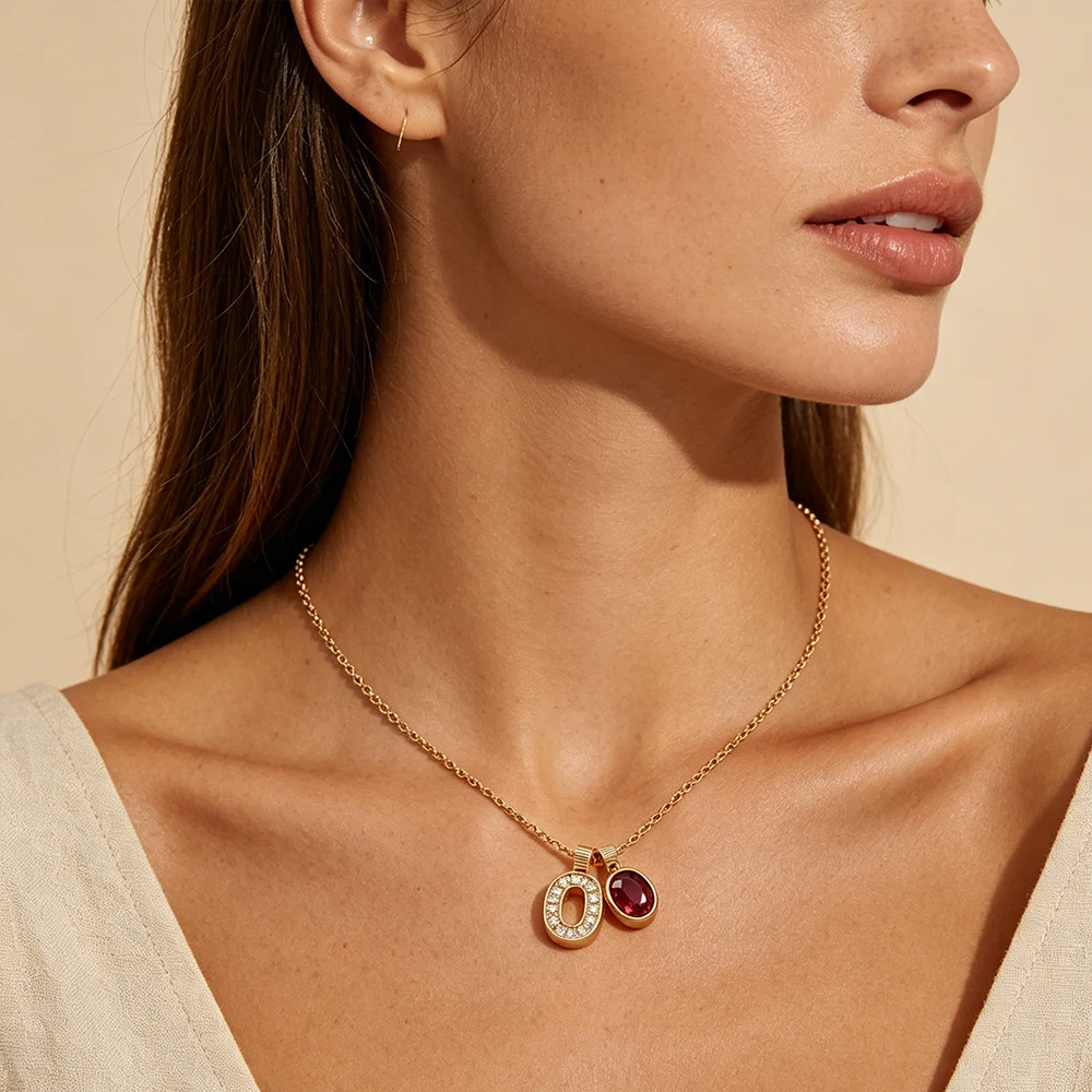 Trendiges rotes Zirkon-Halsketten-Set für Damen mit Schlüsselbeinkette, Charm-Ohrringen und Choker – Süßes, niedliches Schmuckgeschenk mit Einlagen