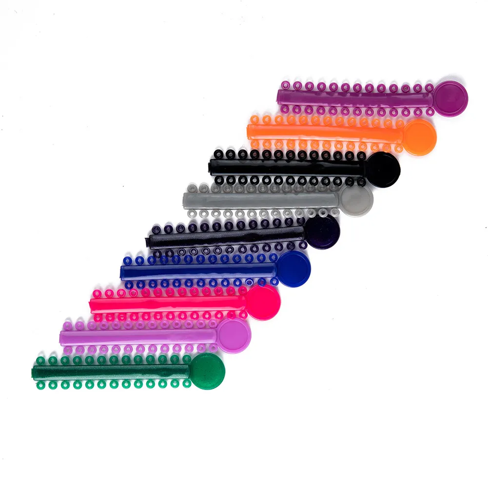 1040Pcs Dental Ligature Ties Elastic O-Ring Rubber for Teeth Braces 40 Sticks Elastomeric Dentistry Materials Dental Treatment