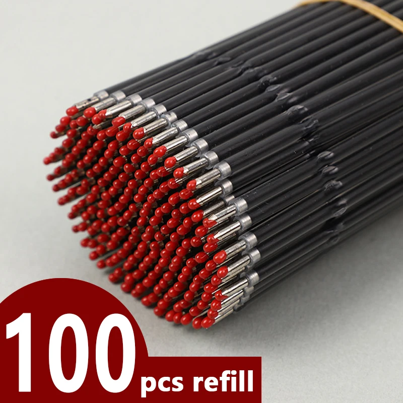 

50/100PCS 1.0mm Pressing Ballpoint Pen Refills Bead Pen Refill Black Blue Red Ink For Beadable Writing Pen School Office Supplie