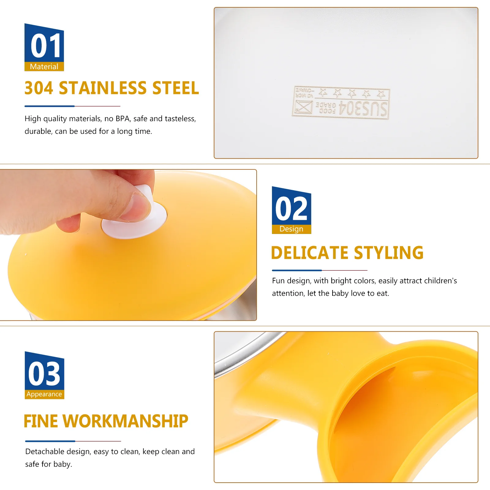 

Baby Suction Bowl with Thermal Insulation Function Smooth Round Edges Lightweight Portable Design for Healthy Complementary Food