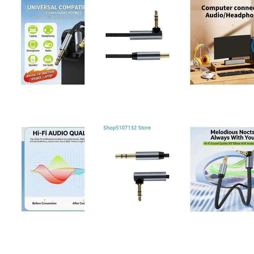 87HD 3.5mm Male to Male Cable for Vehicle Speaker Entry