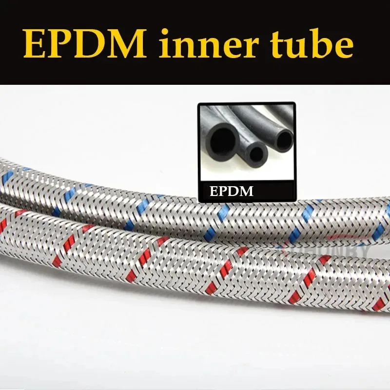 2 Pack 60cm Stainless Steel Hose G1/2 Hot and Cold Mixer Faucet Inlet Pipe Hose Bathroom Kitchen Connection Accessories