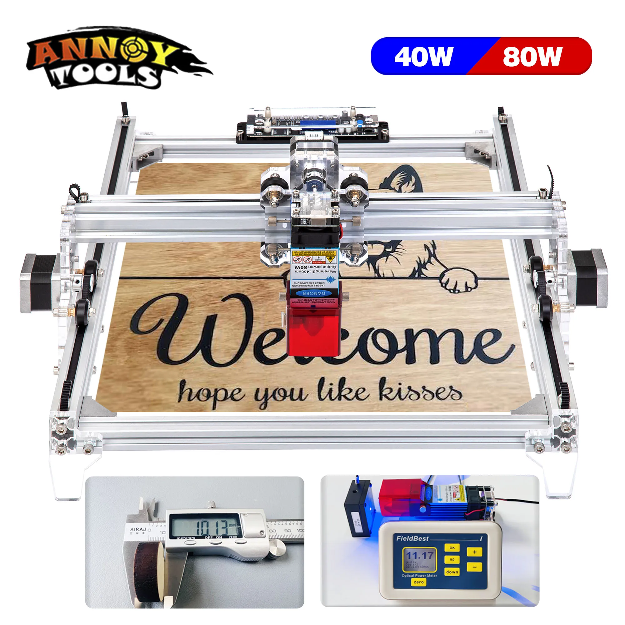 80W Air AssistCNC Laser Engraving Machine Laser Engraver 30X40cm CNC Laser Cutter 40W Wood Router  Mini Printer Laser Engraver