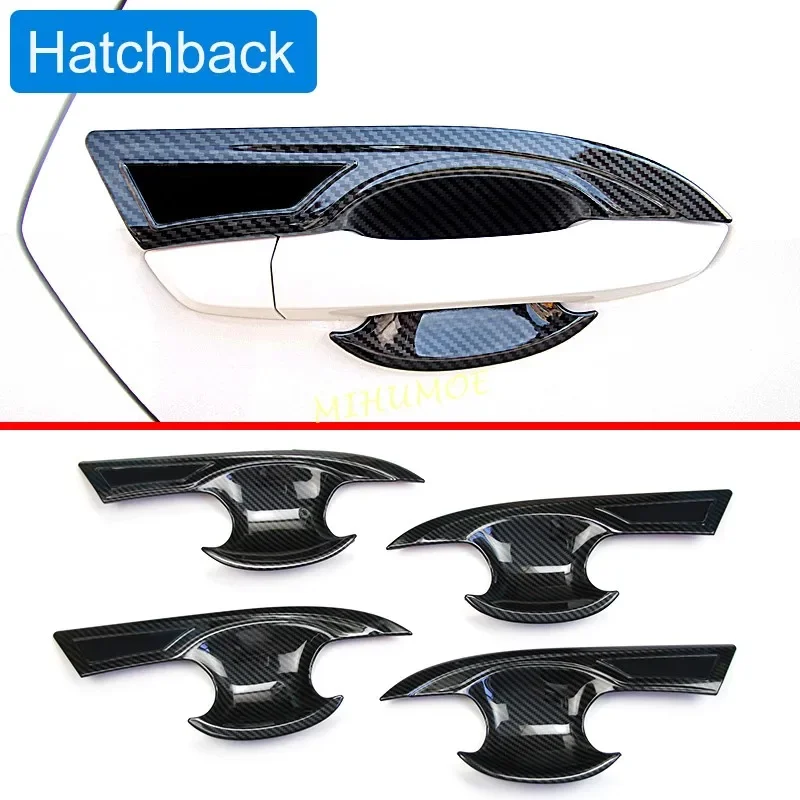 

Для Honda Civic Hatchback 2017-2021 дверная ручка из углеродного волокна, аксессуары для литья