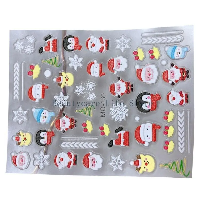 

652C Art Stickers 5D Stereoscopic Decals Christmas Snowflakes Tree