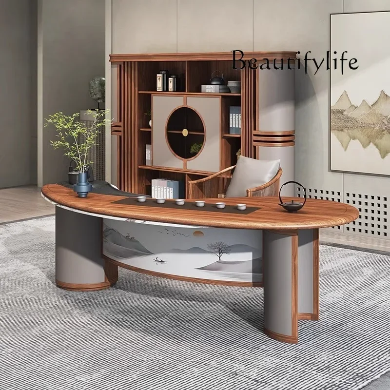 Q New Chinese-style North American  Solid Wood Bogu Frame Duobao Pavilion Display Tea Office Storage Cabinet Adornos Para Casa