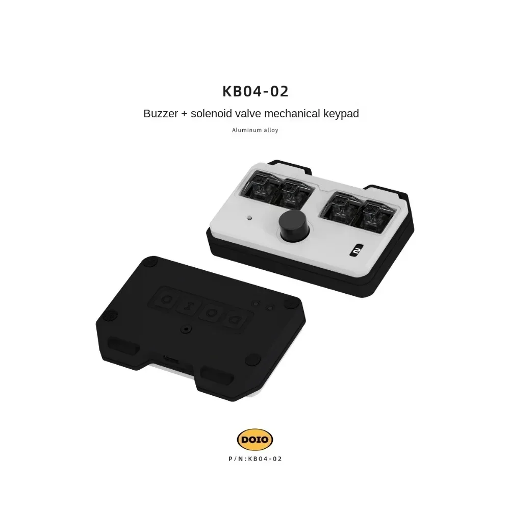 Игровая клавиатура DOIO KB04-02 VIA QMK, зуммер из алюминиевого сплава, электромагнитный клапан, механическая клавиатура, OLED, аксессуары для киберспорта