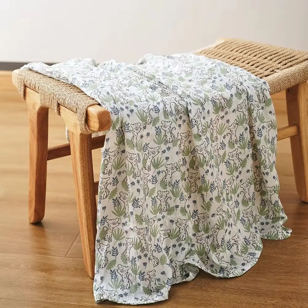 

Soft Baby Swaddle Blanket Cotton Cartoon Print Baby Wrap Sleeping Bag Hypoallergenic Breathable Baby Stroller Cover Boys Girls