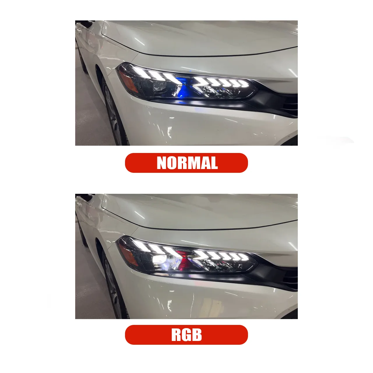 

Модифицированный светодиодный задний фонарь RGB для Honda Civic Hatchback Sedan 10th 11th Gen 2016-22 22-2023, светодиодные задние фонари, фары