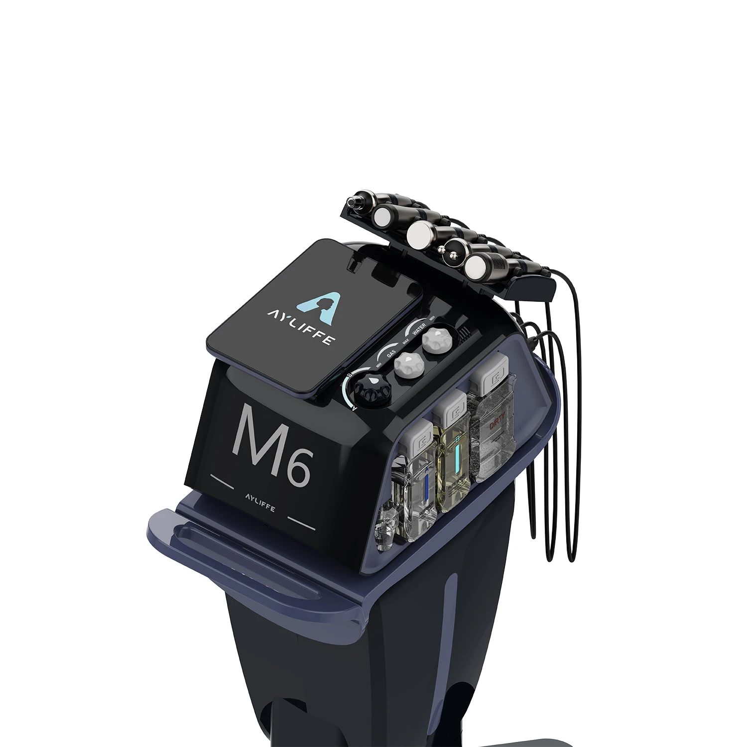 Removedor de cravo e limpador de poros M6, contorno 6 em 1, antienvelhecimento e limpador de acne, dispositivo de injeção de oxigênio indolor e não invasivo