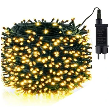 Guirxiété lumineuse LED pour décoration de fête de mariage, lumière dégradée à brancher, guirxiété d'arbre étanche, extérieur, Noël, 20m, 50m, 100m