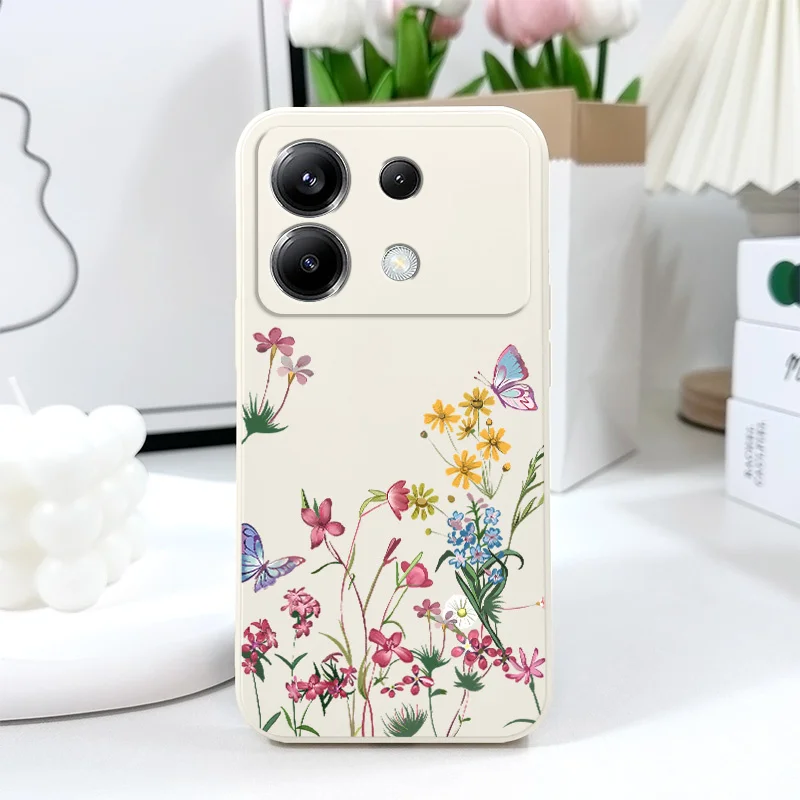 Dazzling Butterfly Phone Case For Xiaomi Poco X6 F6 M6 M5 M5S F5 X5 F4 X4 M4 F3 M3 X3 Pro 4G 5G GT Silicone Cover