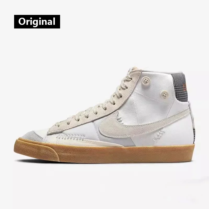 Nike men's shoes classic BLAZER MID '77 retro canvas high-top casual shoes sneakers fashion versatile sports shoes