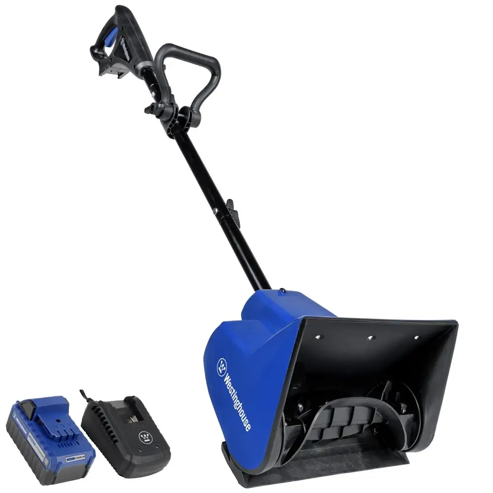 24V Cordless Electric Snow Shovel Kit 11 Inch Battery-Powered Fast Charger Throw 20ft Clear Driveways Sidewalks Porches Steps