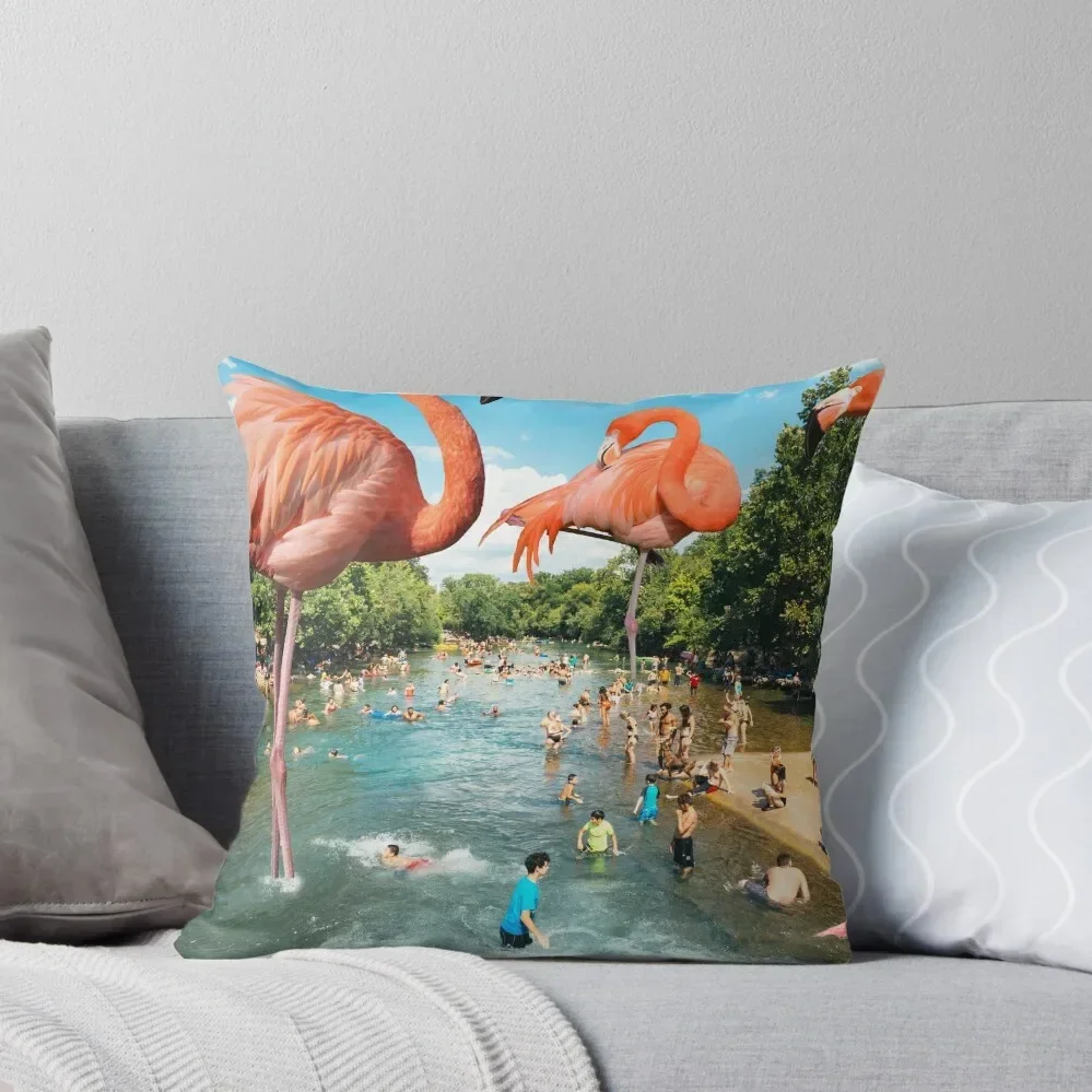 

Flamingo Shore Throw Pillow Pillow Cases Pillow Covers Decorative Throw Cushion Covers For Living Room