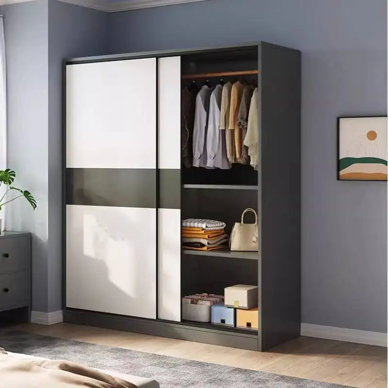 

Черные модульные шкафы, деревянные двери, большие экономичные шкафы для хранения, милый космический высокий Guarda Roupas, мебель для дома