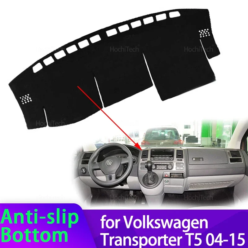 

For Volkswagen VW Transporter T5 Caravell 2004-2015 Car Dashboard Cover Avoid Light Pad Instrument Panel Mat Case Carpets