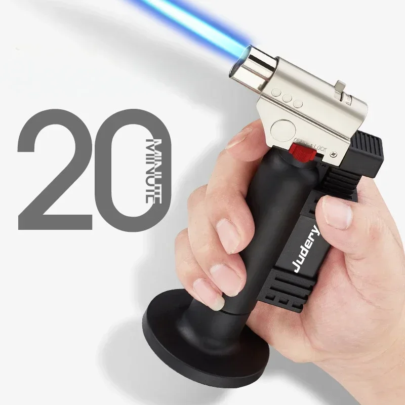 Outdoor Windproof Butane Gas Lighter With Two Types Of Flames Turbo Torch Large Firepower BBQ Kitchen Cooking Ignition Gun - view 3
