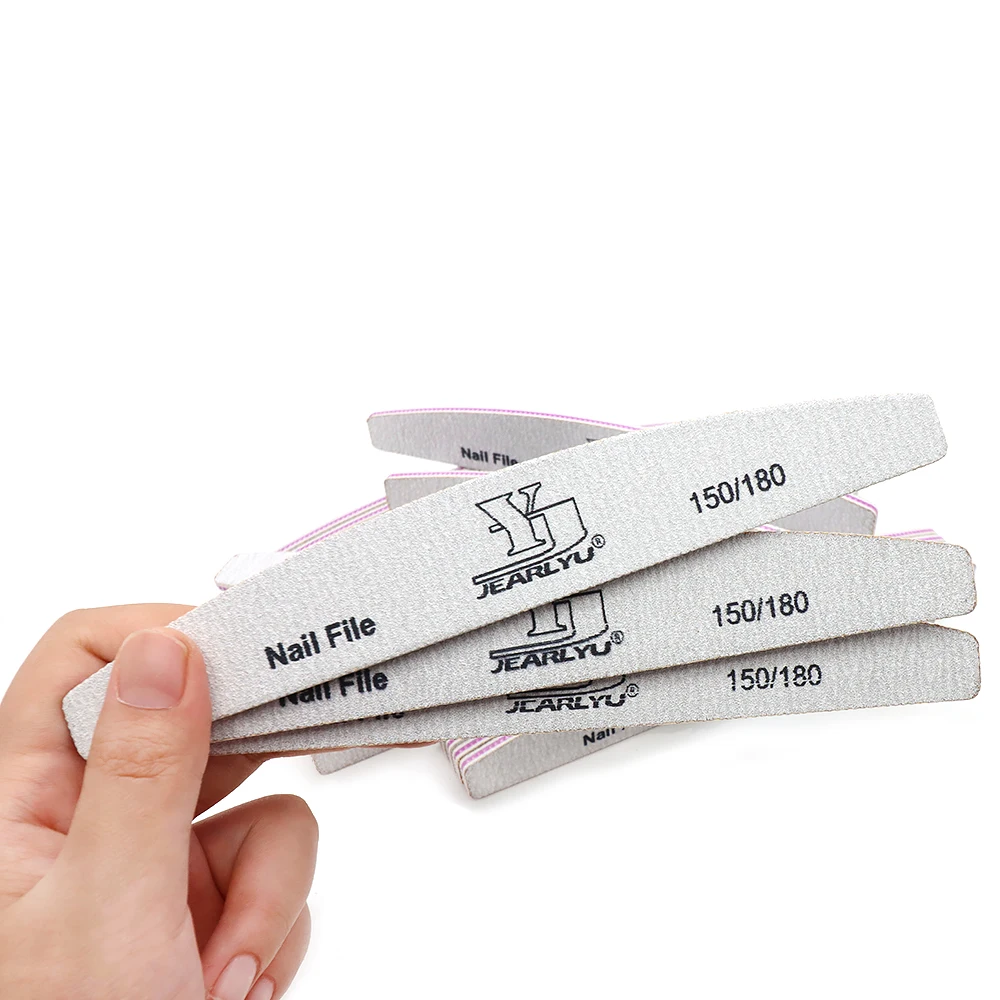 5 SZT. Dwustronne pilniki do paznokci do usuwania pudru, pilniki zakrzywione 80/80 100/100 100/180 150/180 180/240, akcesoria do paznokci, narzędzia do manicure