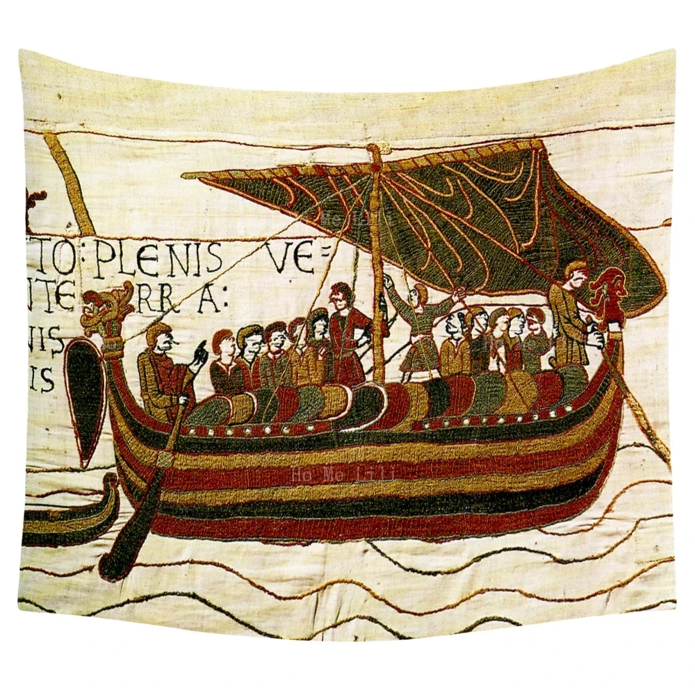 The Vikings Went To Sea Norman Conquest Battle Of Hastings Bayeux Norse Mythology Tapestry By Ho Me Lili For Livingroom Decor