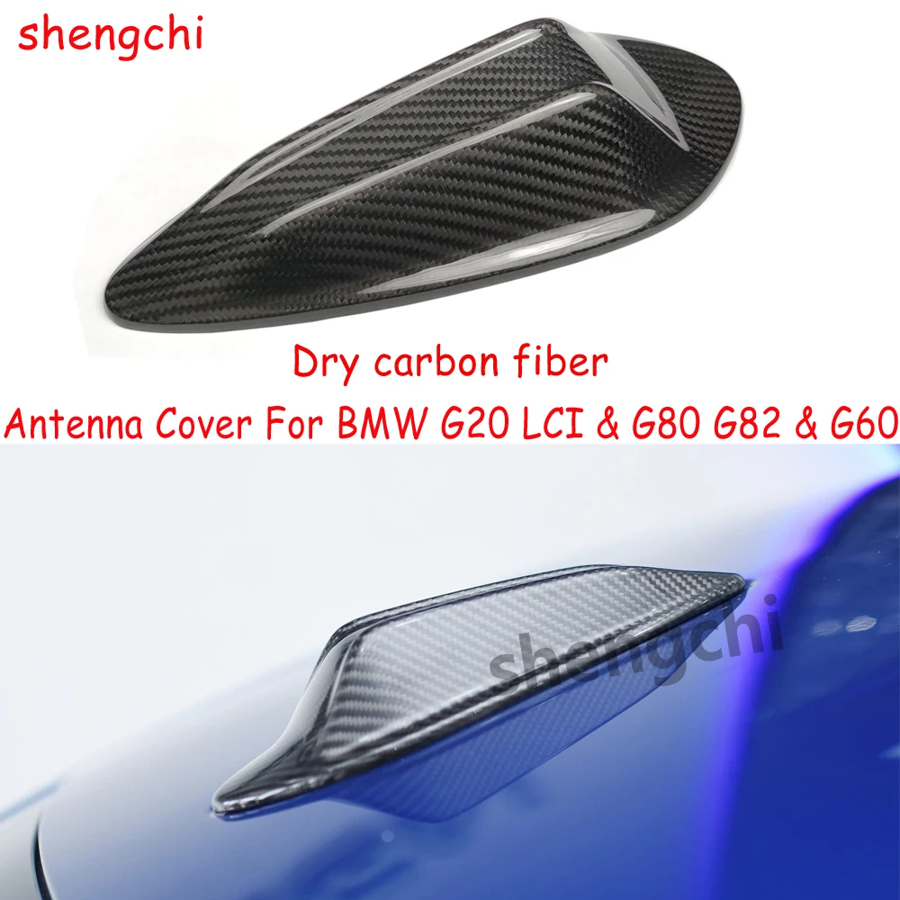 

G20 Lci Antenna Cover For BMW 5 Series G60 M3 G80 M4 G82 Dry Carbon Roof Shark Fin Antenna Cover Trim Sticker Car Accessories