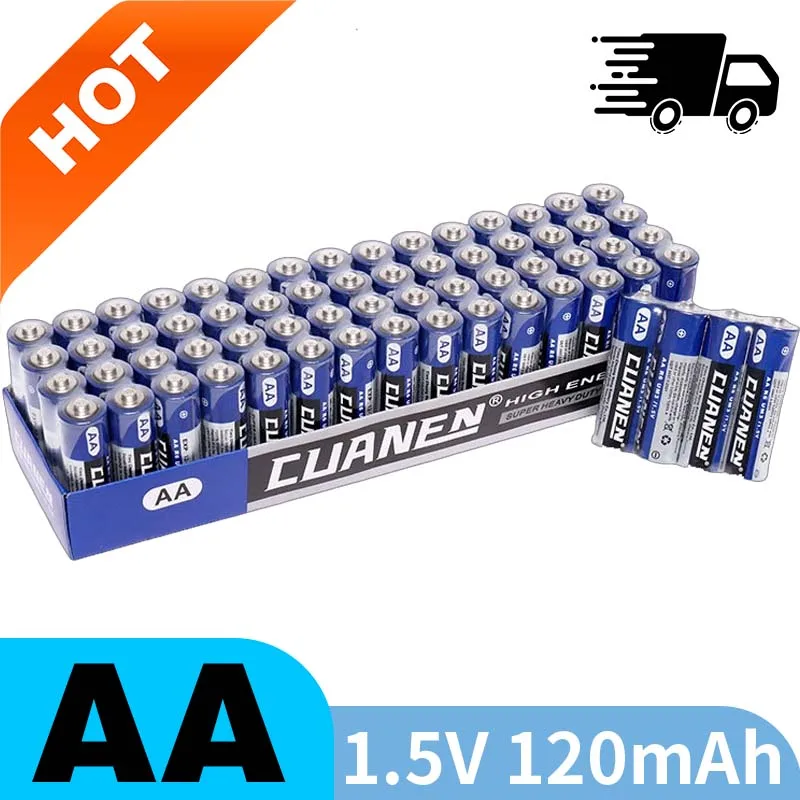 

1.5V AA High Capacity 120mAh Disposable Carbon Dry Battery for LED Light Toy Calculator Electronic Scale MP3