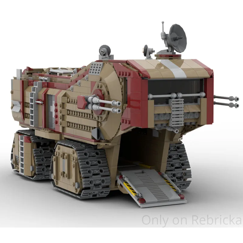 MOC-210537 Behemoth Sandcrawler Blok Bangunan Kendaraan Tempur Berlapis Baja Seri Perang Militer Hadiah Kreatif Edukatif