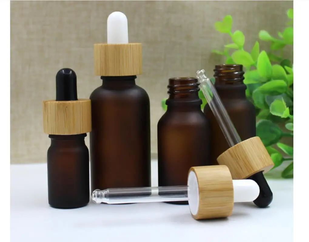 5ml10ml15ml20ml30ml50ml100ml frosted glass bottle dropper lid essential oil sample toner moisture lotion emulsion skin packing