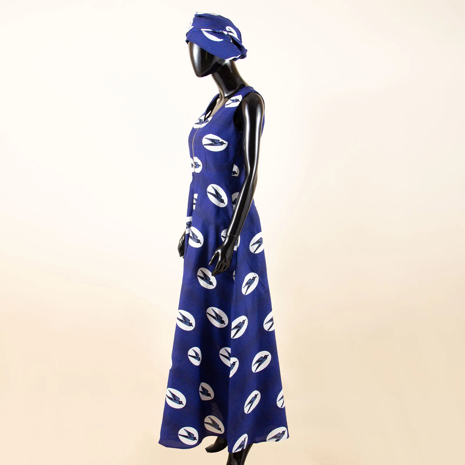 African Dresses for Women Sexy Vintage Summer V-neck Dashiki Print Sleeveless with Headwrap Bazin Riche Party Vestidos Y2225019