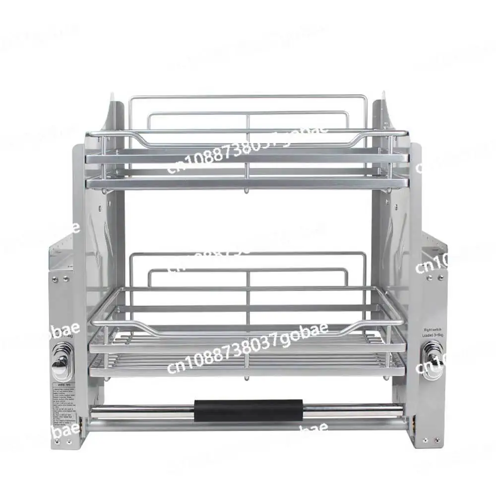 Cabinet wall cabinet lifting basket pull-down kitchen storage rack cabinet pull-out basket damping buffer lift