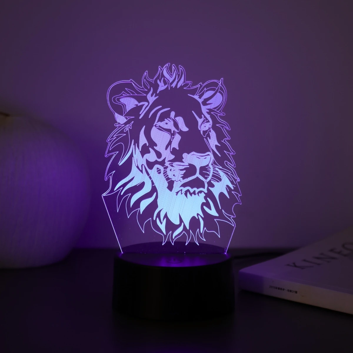 3D Lion Night Light USB Power Supply Room Bedroom Decorative Light Birthday Valentine\'s Day Christmas Gift